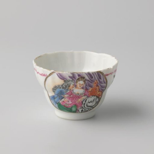 Cup with a prostitute and man in an interior