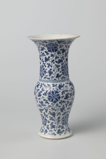 Balustervase with stylized flower pattern