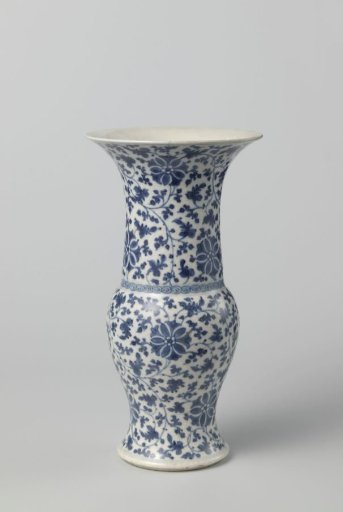 Balustervase with stylized flower pattern