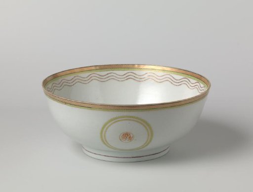 Bowl with flower sprays in medallions and ornamental borders