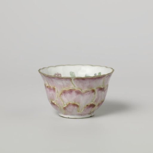 Bell-shaped cup modelled in the shape of a flower