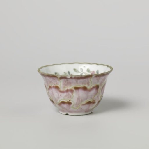 Bell-shaped cup modelled in the shape of a flower