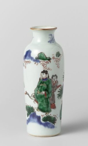 Vase (roller) with a scholar-official and his servant in a landscape