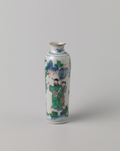 Vase (roll-wagon) with a scholar-official and his servants in a landscape