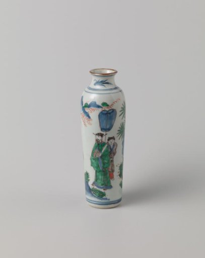 Vase (roll-wagon) with a scholar-official and his servants in a landscape