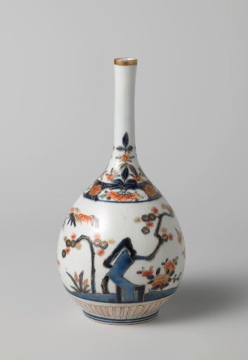 Bottle vase with the 'three friends of winter'