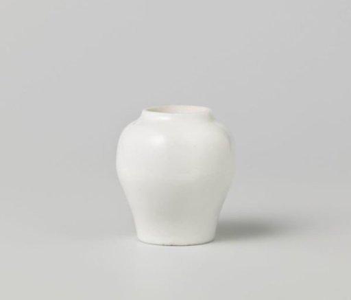 Small, baluster vase with lightly incised flower spray