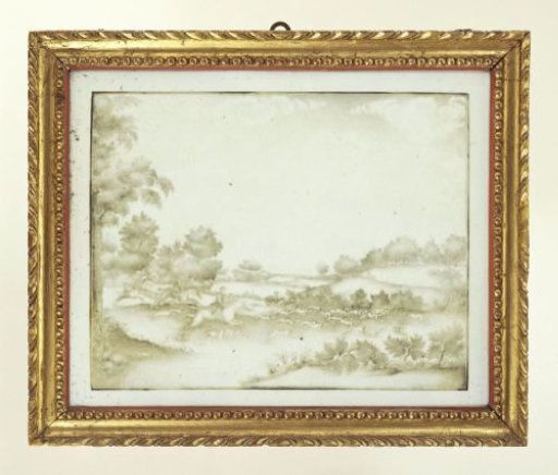 Panel with a hunting scene