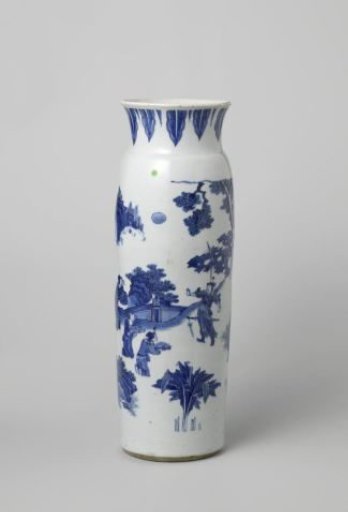 Vase (roller wagon) with a Meeting Between a Warrior and an Official in a Landscape