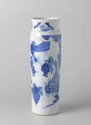 Seven-sleeve vases with wagons