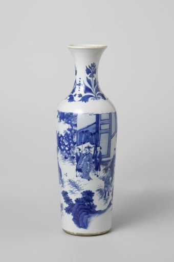 Vase (rolwagen) with a company in a landscape