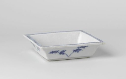 Square jardinière and stand with river landscapes