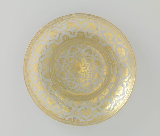 Glass Plate with Gilded Decoration