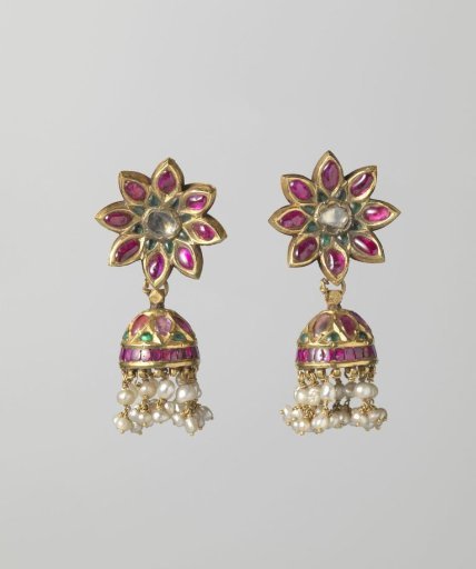 Pair of Earrings and Two Hair Ornaments