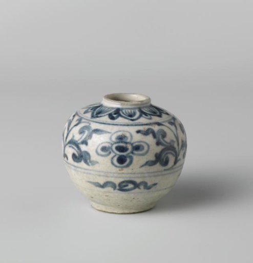 Ovoid jar with floral scrolls