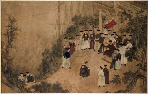General Shi Lang with a Company of Dignitaries at a Well by the Sea