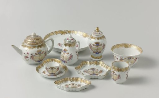 'Swellengrebel Service' with a Double Crowned Monogram and a Border with Floral Scrolls