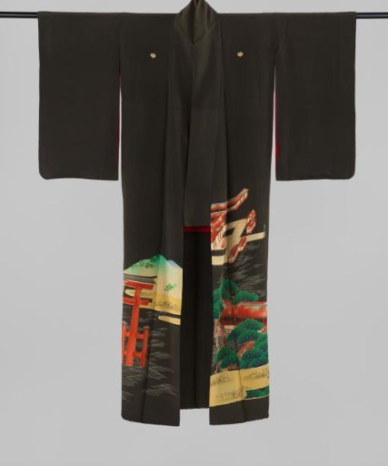 Kimono with a View of the Itsukushima Shrine