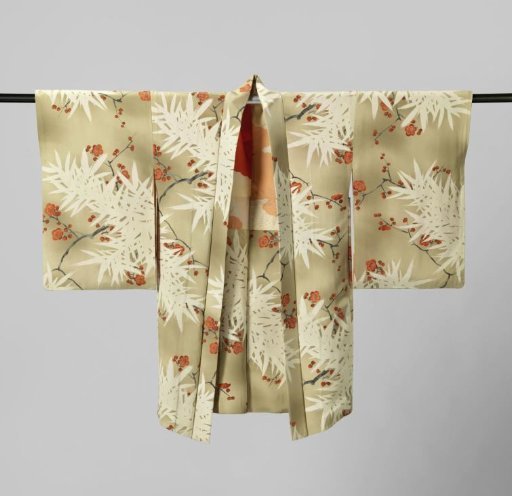 Women's jacket with cherry blossom and bamboo