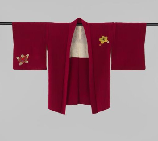 Women's haori with fans and flowers