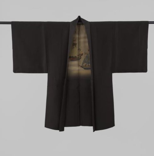 Men's haori with two ships