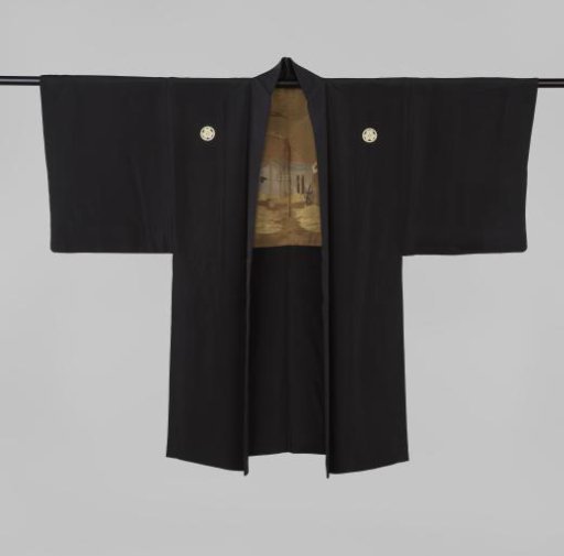 Men's Haori with a Harvest Scene at Mount Fuji