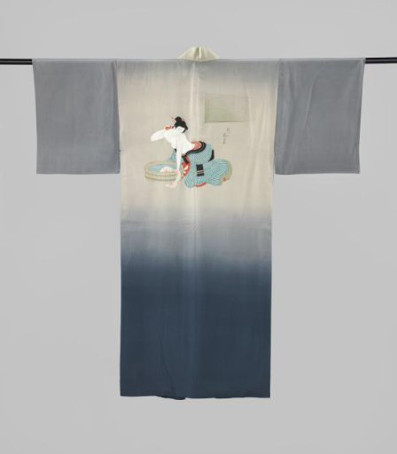 Men in Nagajuban with a Bathing Woman
