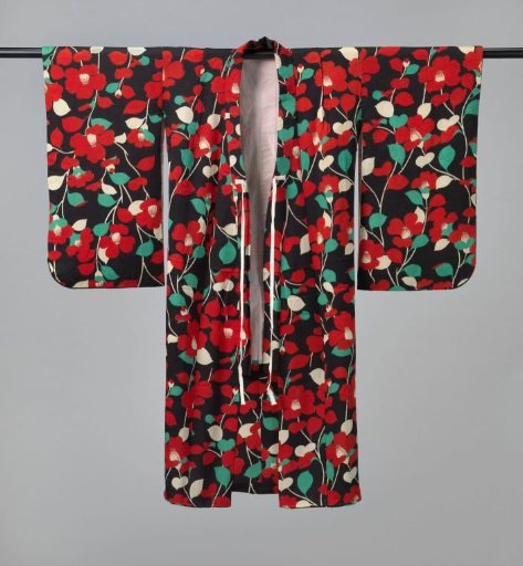Girl's Kimono with Camellias