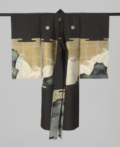 Boys' Miyamairi Kimono with a Chinese Lion
