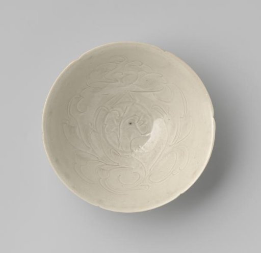 Bowl with carved flower sprays