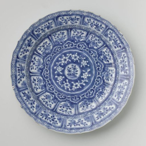 Dish with medallion surrounded by ornamental borders