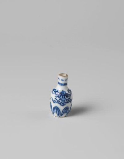 Miniature bottle vase with lotus scrolls