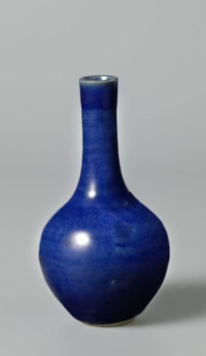 Bottle vase with powder blue