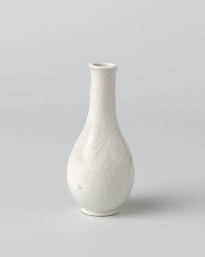 Pear-shaped vase with incised flowering plants