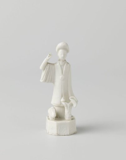 Figure of a woman with a rabbit and fungus