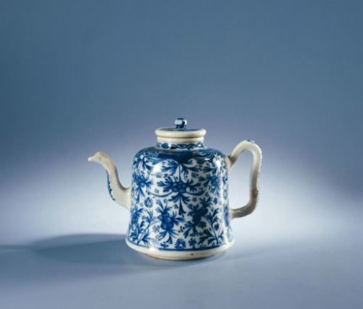 Bell-shaped teapot with flower sprays