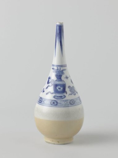 Bottle vase with light brown and precious object and antiquities