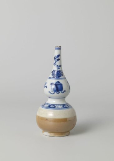 Rosewater sprinkler or bottle vase with light brown and precious object and antiquities