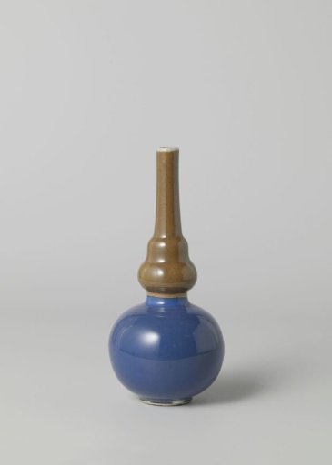 Rosewater sprinkler or bottle with powder blue and light brown