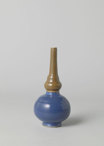 Rosewater sprinkler or bottle with powder blue and light brown