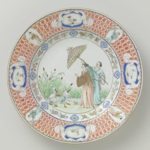 Plate with an image of The Parasol Lady