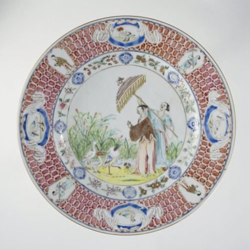 Plate with an image of The Parasol Lady