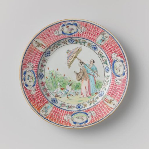 Plate with an image of The Parasol Lady