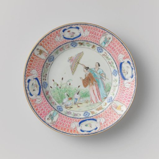 Plate with an image of The Parasol Lady