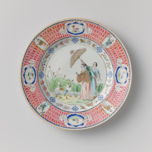 Plate with an image of The Parasol Lady