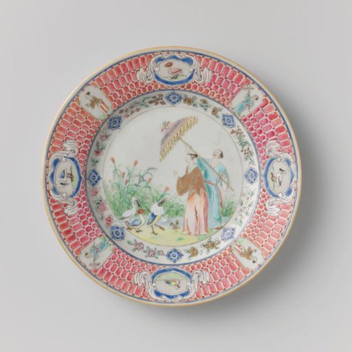 Plate with an image of The Parasol Lady