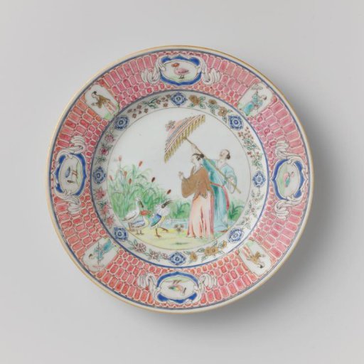 Plate with an image of The Parasol Lady