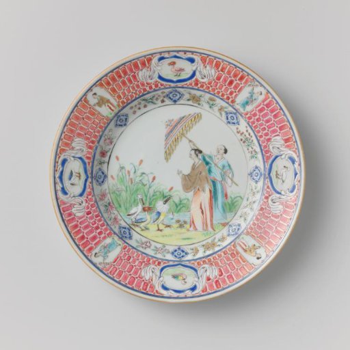 Plate with an image of The Parasol Lady