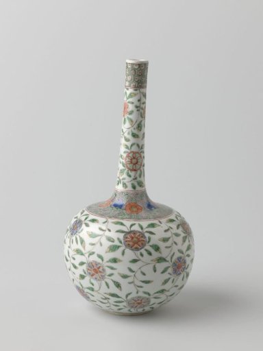 Bottle with pattern of stylised flower scrolls