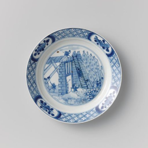 Plate with the Costerman revolt, the plundering of the house of Jacob van Zuylen